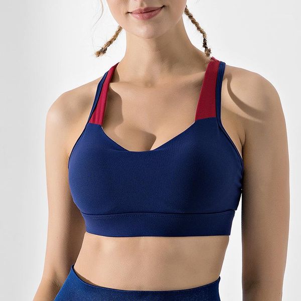 

gym clothing women's sports bras yoga bra workout activewear medium support jogging running cycling racerback1, White;black