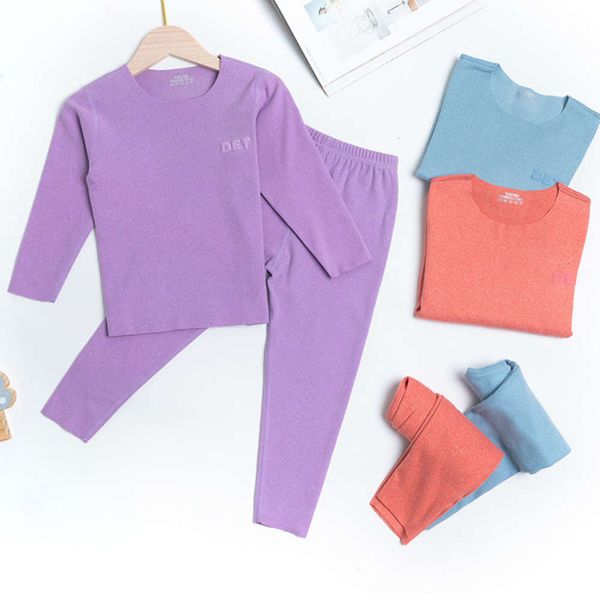 

trace children's double-sided suit thin underwear no bone de cashmere cationic thermal pajamasflya 8byf8byftegi, Blue;red