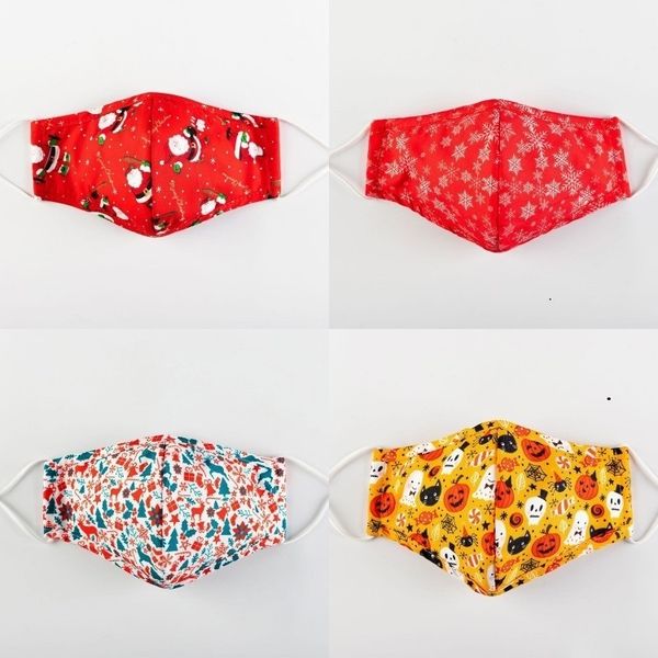 

new christmas mask washable and reusable dustproof face masks personalized printing breathable mask 50pcs t500335