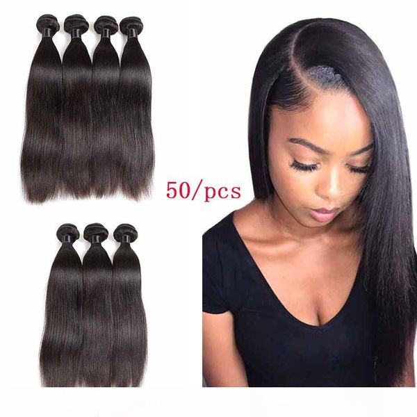 

9a brazilian virgin hair straight unprocessed human hair peruvian malaysian indian cambodian straight 3 4 5 6 bundles lot hair weaves, Black