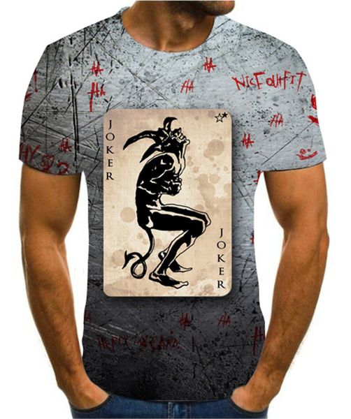 

3d joker print summer 3d 3d print shirts horror aesthetic humor men clothing