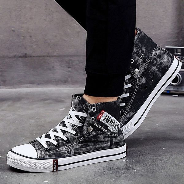 

summer sneaker women casual shoes high denim canvas shoes tenis feminino trainers basket femme shoes zapatillas mujer y200109, Black
