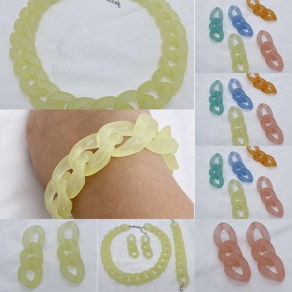

acrylic luminous chain ins yuansufeng transparent frosted selling set acrylic luminous chain ins yuansufeng transparent frosted sell, Golden;silver