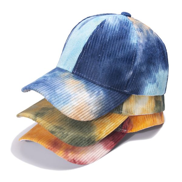 

2020 new mens and womens autumn and winter tie-dye shade baseball cap fashion color satin sun hat sunscreen cap, Blue;gray
