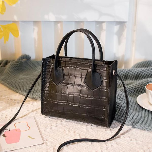 

2020 fashion trend women crocodile pattern crossbody handbags vintage classic solid style shoulder bag stylish tote for ladies