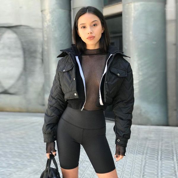 

striped argyle cotton womens short jackets autumn 2020 winter female coats warm casual turn-down collar ladies streetwear1, Black;brown