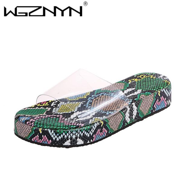 

slippers 2021 summer women snakeskin print sandals beach ladies shoes cross strap female slides rome flat platform sildes, Black