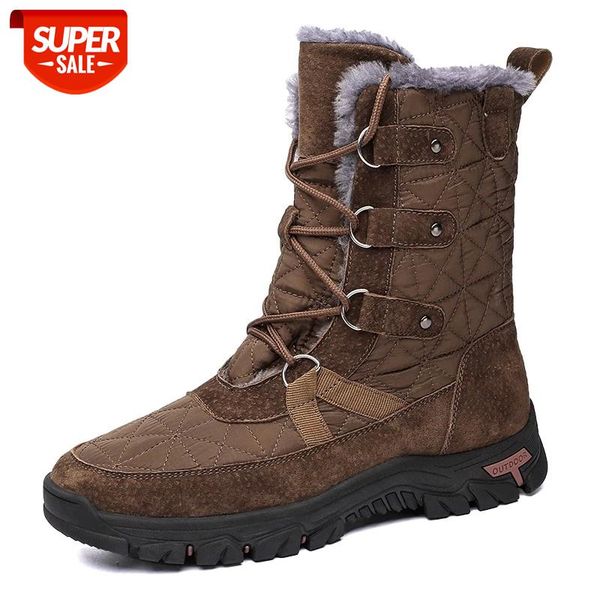 

winter with fur snow boots for men sneakers male shoes casual quality waterproof ankle -30 degree celsius warm boots 46-48 #ir8y