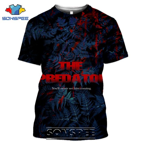 

predator aliens movie 3d print shirts funny kawaii horror men clothing