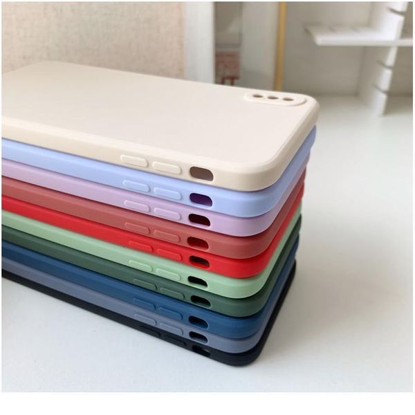 

luxury square sile phone case for iphone 11 pro max x xs xr 8 7 6 6s plus se2 soft can wmtjpy