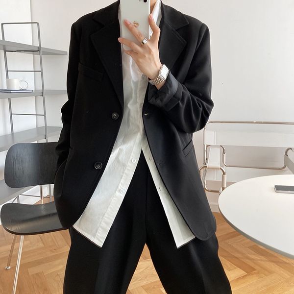 

2021 new autumn turn down collar blazer vintage ladies coat feminino for women clothes v2k4, White;black