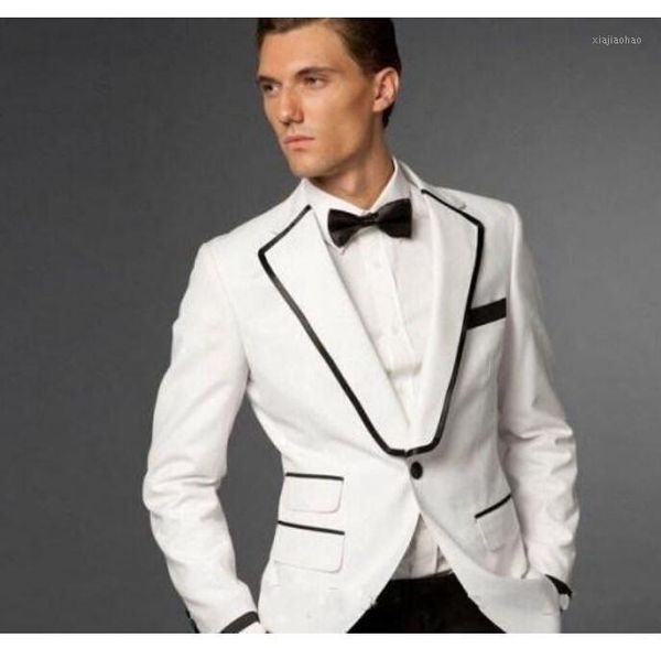 

new arrival wholesale - white and black groom tuxedos formal men's suits groomsman bridegroom wedding1, White;black
