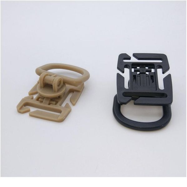 

50pcs plastic rotatable d ring molle tactical backpack buckle clip carabiner strap swivel buckle hooks webbing locking a qyllly