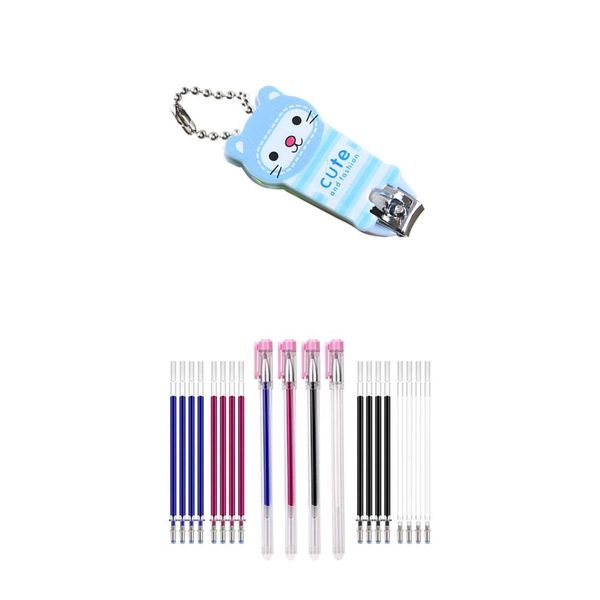 

4 colors heat erasable fabric marking pens with 20 refills sewing, Black