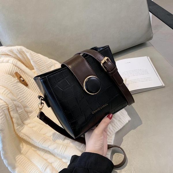 

retro bag 2020 new fashion joker shoulder messenger bag texture portable bucket