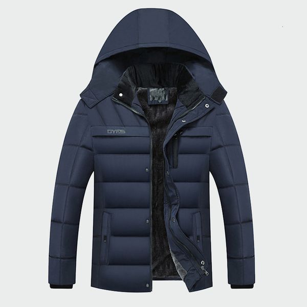 

premart new parka coat men's 2020 winter warm thick hooded jacket mens fashion solid color male casual brand clothing lk012, Black