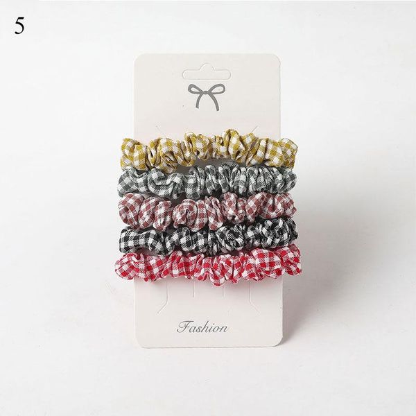 

5pcs/set elastic satin rubber bands girls hair ring hair scrunchies set fashion headband ponytail holder rope hair accessories q jlliny