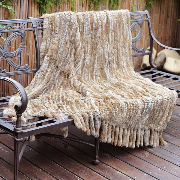 

blankets cx-d-20f home decorative sofa throw warm fur knit fringe blanket