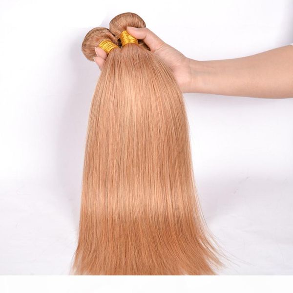 

elibess hair- honey blonde #27color brazilian straight hair 100% human hair bundles 12-24inch 100g bundle 3 bundles human hairs, Black
