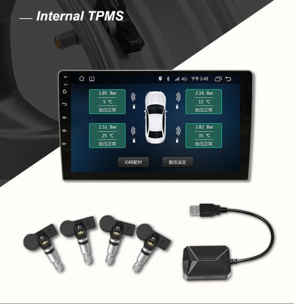 

car audio tpms usb tire pressure monitoring system for android dvd player 4 sensors alarm temperature1