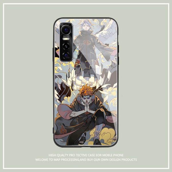 

anime naruto vivo iqoo5pro y70s y3s y30 y5s y51s y50 frosted tempered glass mobile phone case y73s y9s y93s s7 / s7e