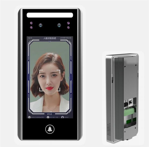 

new 5" smart ai face recognition door security access control system company attendance terminal wifi alarm card reader app control sys