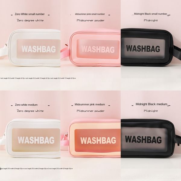 

qomse net waterproof frosted cosmetic ins cosmetic portable women travel red large capacity washing bag storage large bag 6gmec