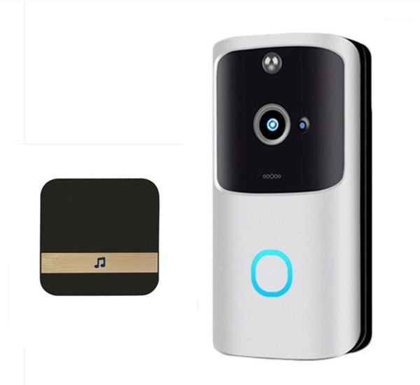 

720p wireless wifi doorbell tf card/cloud storage intercom system1