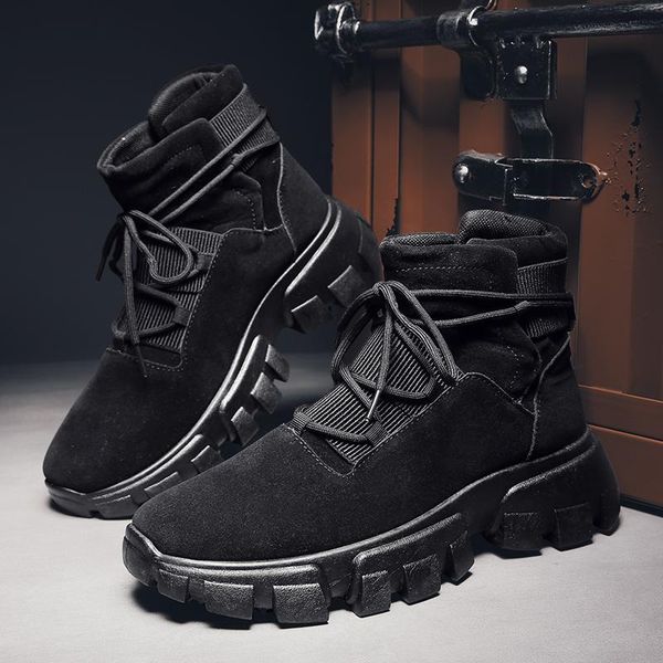 

boots autumn men retro male footwears zapatos de hombre casual shoes sneakers bota masculina erkek bot, Black
