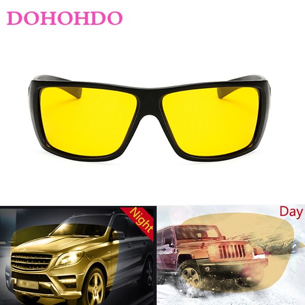 

dohohdo vision glasses headlight polarized driving sunglasses yellow lens protection night eyewear for driver uv400