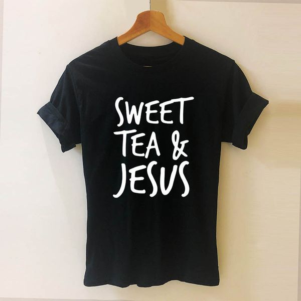 

sweet tea and jesus christian print casual cotton hipster funny for girl drop ship hoodie designers t shirts sweatshirt