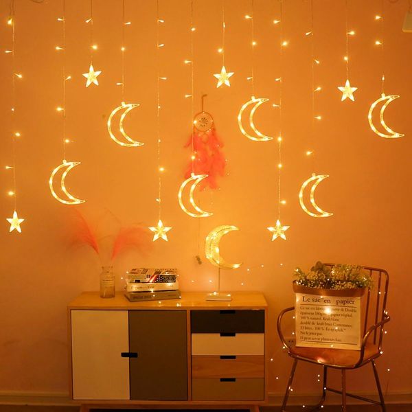 

fengrise moon star рождество garland led свадебные украшения рамадана ид murbarak декор главная праздник партии поставок bbytcz hotstore2010