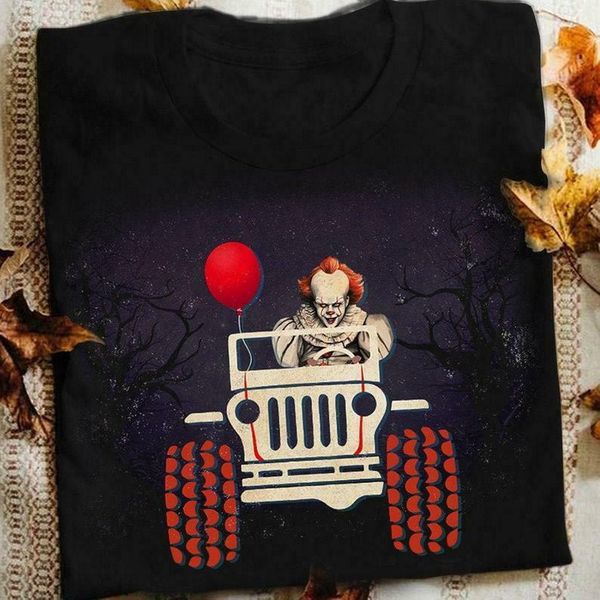 

pennywise driving to the town - amazing halloween shirt gift for horror movies graphic tee shirt sport hooded sweatshirt hoodie