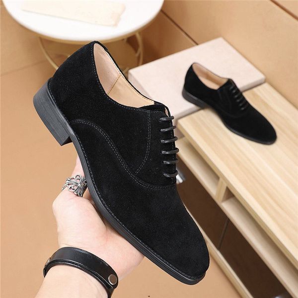 

2020 new men's dress shoes men's classic retro lace designer luxury men's brogues men dress shoes leather, Black
