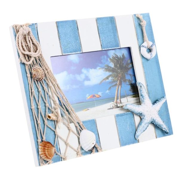 

1pc mediterranean theme p frame wooden picture frame ornament p holder