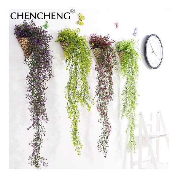 

decorative flowers & wreaths chencheng plants artificial ivy leaf green garland vine fake foliage for home christmas wedding decoration1