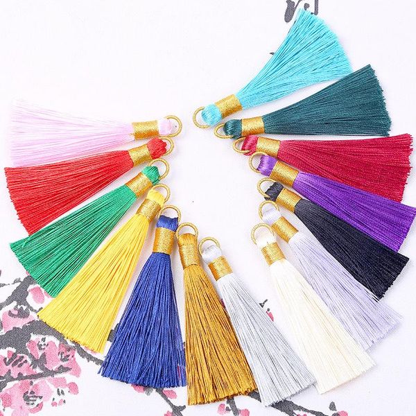 

5pc new style steel ring tassel fringe keychain caps straps diy jewelry making charms pendant craft accessories craft tassel diy h jllfpx