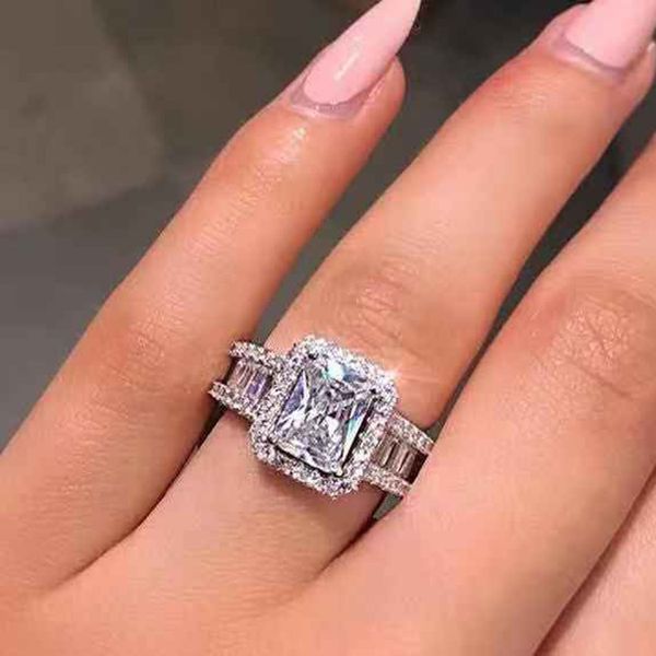 

2020 designer wedding engagement ring valentine gift diamond ring luxury ladies ring, Slivery;golden