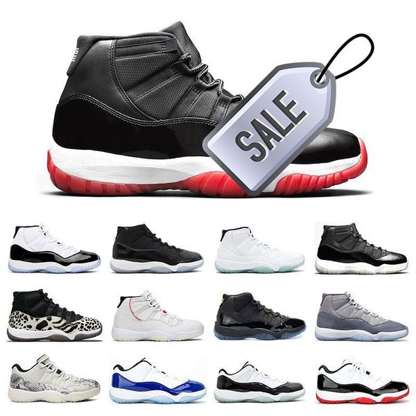 

men basketball shoes 11 pure violet 11s 25th anniversary cool grey legend blue bred concord gym red low cut women sports sneaker trainers o, Black