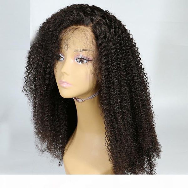 

short afro kinky curly human hair wigs for black women pre plucked virgin brazilian afro kinky lace front wig bob bleached knots, Black;brown