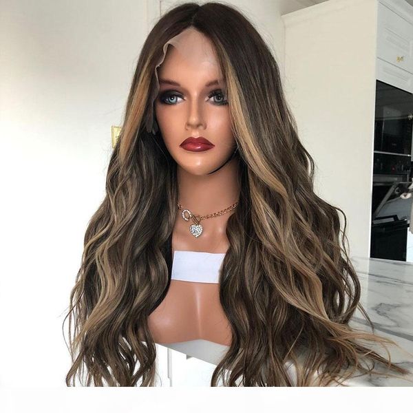

brazilian highlights 13x6 deep part lace front wigs brown pre plucked hairline glueless full lace human hair wigs blonde 360 frontal, Black