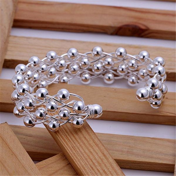 

new lover gift silver color jewelry elegant women classic grapes bangle bracelet burst models silver jewelry h bbymih, Black