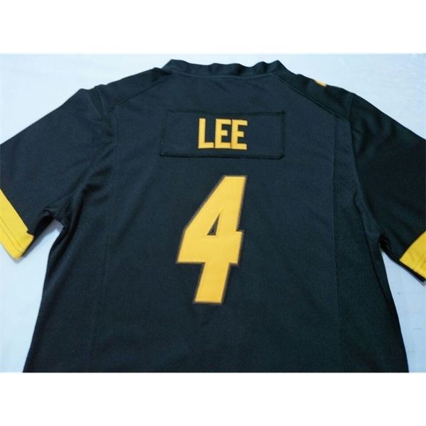 

3421 missouri tigers brandon lee #4 real full embroidery college jersey size s-4xl or custom any name or number jersey, Black