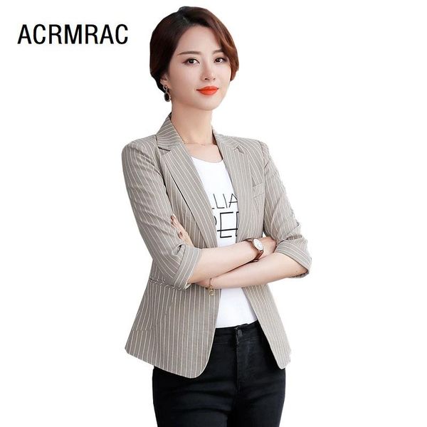 

women jacket slim summer stripe half sleeve jacket blazers women 6933, White;black