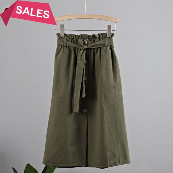 

2021 new spring summer split up a line women elastic high waist ruffled vintage tiered tulle pleated skirt 95gf, Black