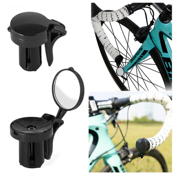 Specchietto retrovisore per bicicletta, mini specchietto retrovisore per bici da strada, infrangibile, girevole, di sicurezza, per manubrio