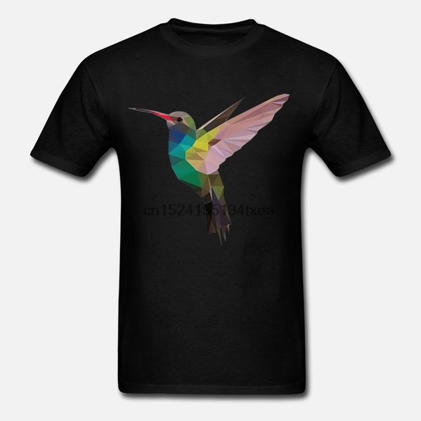 

спорт колибри hummingbird геометрическая low poly красочный colibri nur men t shirt