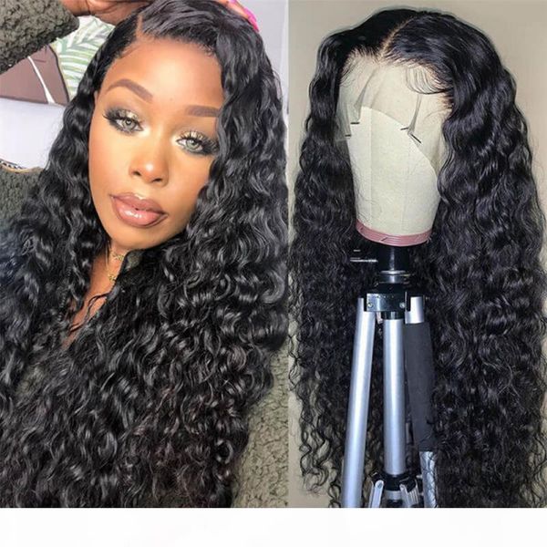 

curly hair wigs for black women brazilian hair wig lace front human wig natural hair line, Black;brown
