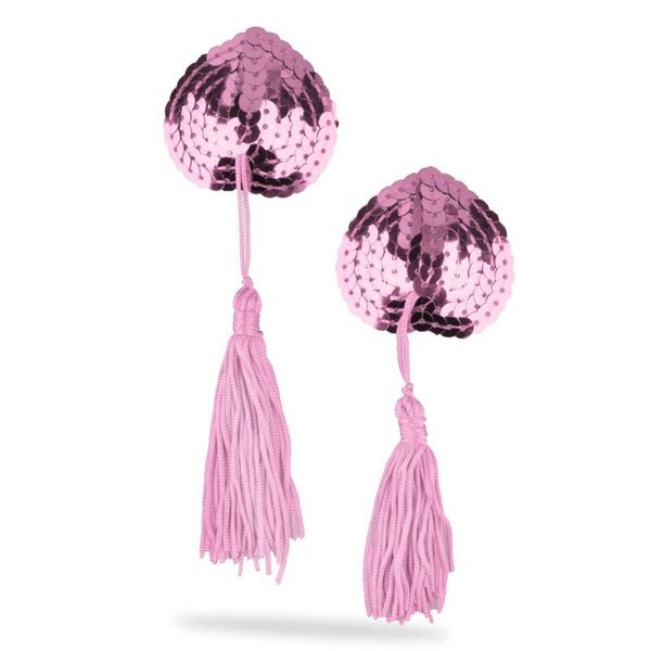 

women's g-strings women 2pcs/set sequin self bra solid cover pasties adhesive breast 6 colors nipple shape tassel petals heart, Black;white
