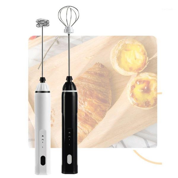 

camp kitchen handheld 3 gear adjustable milk frother rechargeable foam maker electric whisk stainless steel1
